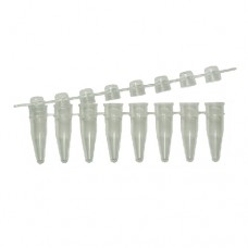 PCR 8-well Strips supplied with domed caps